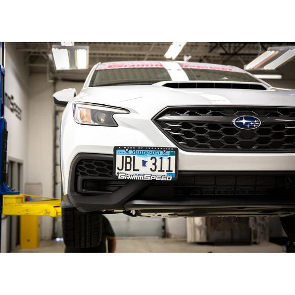 GrimmSpeed License Plate Relocation Kit 2018 - 2024 WRX / 2018 - 2021 STI / 2013 - 2024 BRZ / 2010 - 2019 Legacy / 2017 - 2023 Impreza / 2018 - 2023 Crosstrek / 2010 - 2019 Outback - 094029 - Subimods.com