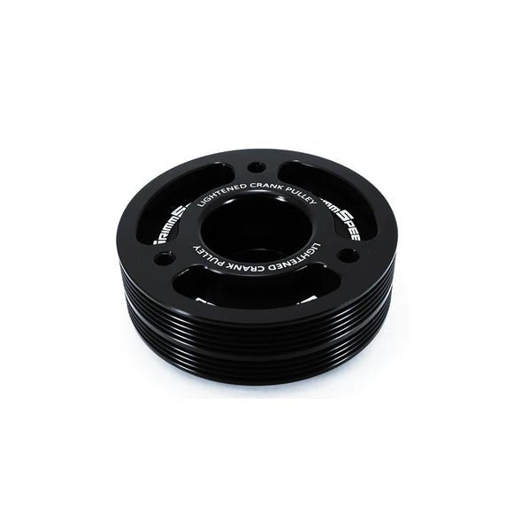 GrimmSpeed Lightweight Crank Pulley Black 2002-2014 WRX / 2004-2021 STI / 2005-2009 Legacy GT / 2004-2013 Forester - 095015BK - Subimods.com