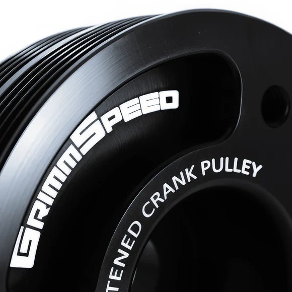 GrimmSpeed Lightweight Crank Pulley Black 2002 - 2014 WRX / 2004 - 2021 STI / 2005 - 2009 Legacy GT / 2004 - 2013 Forester / 2003 - 2009 Outback / 2003 - 2006 Baja / 2002 - 2012 Impreza - 095015BK - Subimods.com