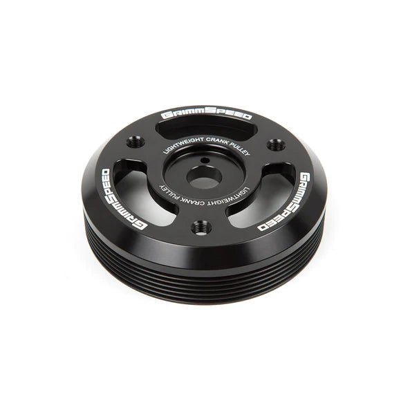 GrimmSpeed Lightweight Crank Pulley Black 2015-2021 WRX / 2013-2021 BRZ / 2013-2016 FRS / 2017-2021 GT86 / 2014-2018 Forester XT - 095023 - Subimods.com