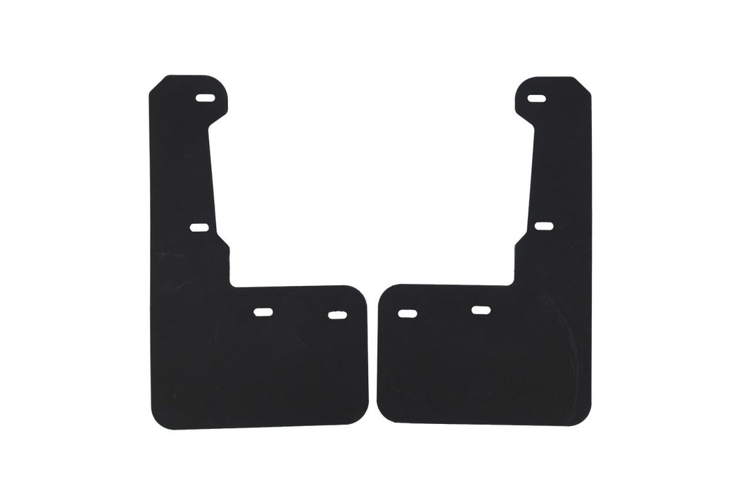 GrimmSpeed Mudflaps Black Urethane w/ White Lettering 2015 - 2021 WRX / 2015 - 2021 STI - GRM.1021.1.WHT - Subimods.com