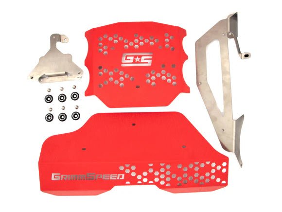 GrimmSpeed Pulley and Engine Cover Kit Red 2022 - 2025 BRZ / 2022 - 2025 GR86 - GRM.1091.1.RED - Subimods.com