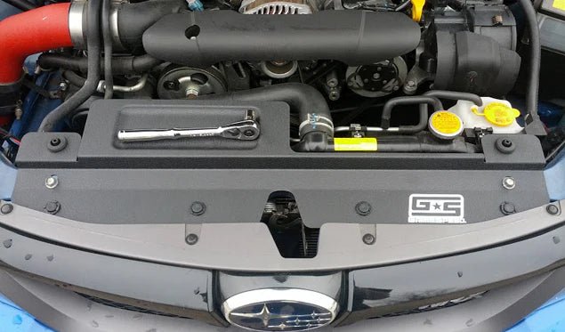 GrimmSpeed Radiator Shroud w/ Tool Tray Black 2008 - 2014 WRX / 2008 - 2014 STI / 2008 - 2011 Impreza - 096008 - Subimods.com