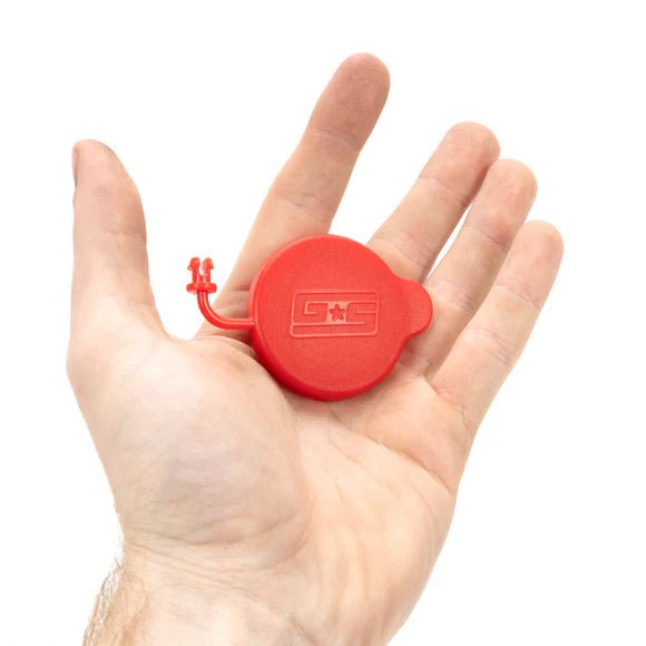 Grimmspeed Red Reservoir Cap Set Most Subaru Models - 120070 - Subimods.com