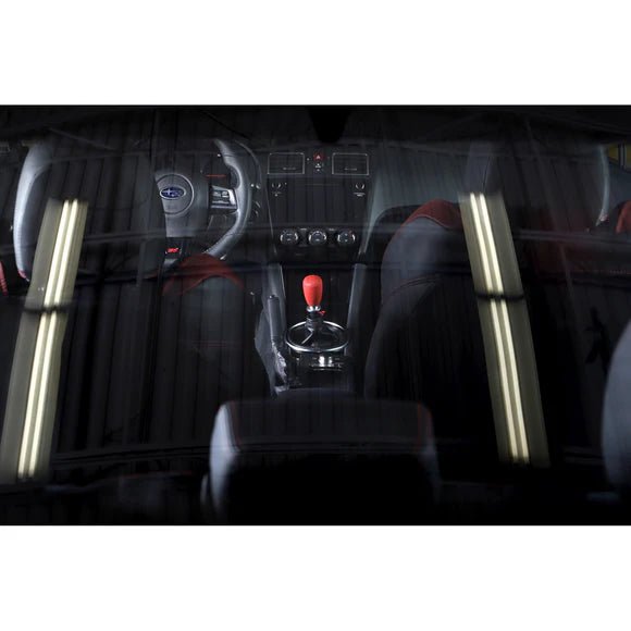 Grimmspeed Slender Stainless Steel Shift Knob w/ Wrinkle Red Finish Most Subaru Models - 380000 - Subimods.com