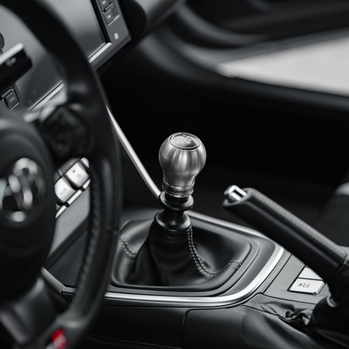 SHIFTEVO SSCO BK-S Brushed Silver Weighted Shift Knob - 200g, 12x1.25mm Thread (for STI And More)