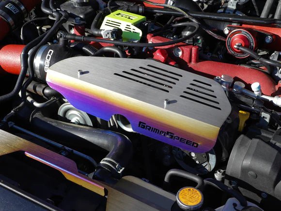 GrimmSpeed Titanium Alternator Shroud 2002 - 2014 WRX / 2004 - 2021 STI - GRM.1065.1.TI - Subimods.com