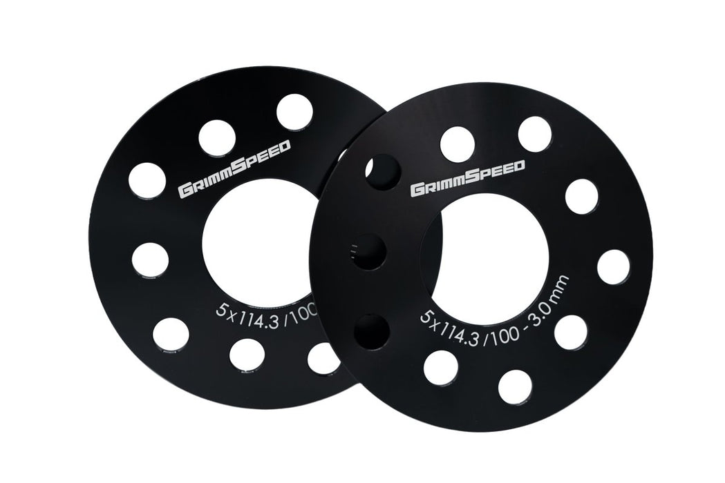 GrimmSpeed Wheel Spacer Pair 3mm 5x100 / 5x114.3 - GRM.1189.1.0 - Subimods.com