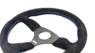 Grip Royal Ace 350mm Deep Dish Steering Wheel w/ Black Suede Grip and Blue Stitching - GRSW - ACE - S - BKB - Subimods.com