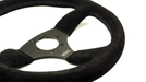 Grip Royal Ace 350mm Deep Dish Steering Wheel w/ Black Suede Grip and Light Black Stitching - GRSW - ACE - S - BKBK - Subimods.com