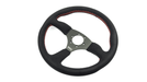 Grip Royal Ace 350mm Deep Dish Steering Wheel w/ Black Suede Grip and Red Stitching - GRSW - ACE - S - BKRD - Subimods.com