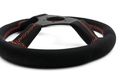 Grip Royal Ace 350mm Deep Dish Steering Wheel w/ Black Suede Grip and Red Stitching - GRSW - ACE - S - BKRD - Subimods.com