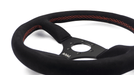 Grip Royal Ace 350mm Deep Dish Steering Wheel w/ Black Suede Grip and Red Stitching - GRSW - ACE - S - BKRD - Subimods.com