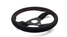 Grip Royal Ace 350mm Deep Dish Steering Wheel w/ Black Suede Grip and Red Stitching - GRSW - ACE - S - BKRD - Subimods.com