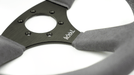 Grip Royal Ace 350mm Deep Dish Steering Wheel w/ Grey Suede Grip and Grey Stitching - GRSW - ACE - S - GYGY - Subimods.com