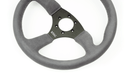 Grip Royal Ace 350mm Deep Dish Steering Wheel w/ Grey Suede Grip and Grey Stitching - GRSW - ACE - S - GYGY - Subimods.com