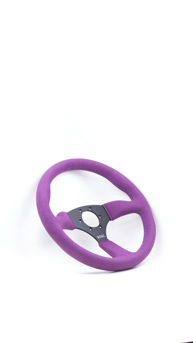 Grip Royal Ace 350mm Deep Dish Steering Wheel w/ Purple Suede Grip and Purple Stitching - GRSW - ACE - S - PPPP - Subimods.com