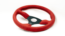 Grip Royal Ace 350mm Deep Dish Steering Wheel w/ Red Suede Grip and Black Stitching - GRSW - ACE - S - RDBK - Subimods.com