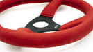 Grip Royal Ace 350mm Deep Dish Steering Wheel w/ Red Suede Grip and Black Stitching - GRSW - ACE - S - RDBK - Subimods.com