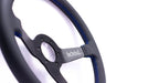 Grip Royal Brute 350mm Deep Dish Steering Wheel w/ Black Leather Grip and Blue Stitching - GRSW - BRT - L - BKBL - Subimods.com