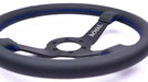 Grip Royal Brute 350mm Deep Dish Steering Wheel w/ Black Leather Grip and Blue Stitching - GRSW - BRT - L - BKBL - Subimods.com