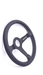 Grip Royal Brute 350mm Deep Dish Steering Wheel w/ Black Leather Grip, and White Stitching - GRSW - BRT - L - BKWH - Subimods.com