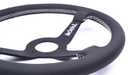 Grip Royal Brute 350mm Deep Dish Steering Wheel w/ Black Leather Grip, and White Stitching - GRSW - BRT - L - BKWH - Subimods.com
