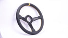 Grip Royal Brute 350mm Deep Dish Steering Wheel w/ Black Leather Grip, Gold Stitching, and Gold TDC Stripe - GRSW - BRT - L - BKGD - TDCGD - Subimods.com