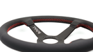 Grip Royal Brute 350mm Deep Dish Steering Wheel w/ Black Perforated Leather Grip and Red Stitching - GRSW - BRT - P - BKRD - Subimods.com