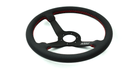 Grip Royal Brute 350mm Deep Dish Steering Wheel w/ Black Perforated Leather Grip and Red Stitching - GRSW - BRT - P - BKRD - Subimods.com