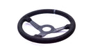 Grip Royal Brute 350mm Deep Dish Steering Wheel w/ Black Suede Grip, Black Stitching and Black Leather TDC Stripe - GRSW - BRT - S - BKBK - TDCBK - Subimods.com