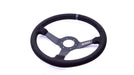 Grip Royal Brute 350mm Deep Dish Steering Wheel w/ Black Suede Grip, Black Stitching and Black Leather TDC Stripe - GRSW - BRT - S - BKBK - TDCBK - Subimods.com
