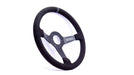 Grip Royal Brute 350mm Deep Dish Steering Wheel w/ Black Suede Grip, Black Stitching and Black Leather TDC Stripe - GRSW - BRT - S - BKBK - TDCBK - Subimods.com