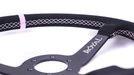 Grip Royal Brute 350mm Deep Dish Steering Wheel w/ Black Suede Grip, Easter Pink Stitching, and Easter Pink TDC Stripe - GRSW - BRT - S - BKPK - TDCPK - Subimods.com