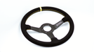 Grip Royal Brute 350mm Deep Dish Steering Wheel w/ Black Suede Grip, Gold Stitching and Gold Leather TDC Stripe - GRSW - BRT - S - BKGD - TDCGD - Subimods.com