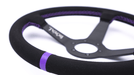 Grip Royal Brute 350mm Deep Dish Steering Wheel w/ Black Suede Grip, Purple Stitching, and Purple TDC Stripe - GRSW - BRT - S - BKPP - TDCPP - Subimods.com