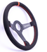 Grip Royal Brute 350mm Deep Dish Steering Wheel w/ Black Suede Grip, Red Stitching, and Red TDC Stripe - GRSW - BRT - S - BKRD - TDCRD - Subimods.com
