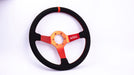 Grip Royal Brute 350mm Deep Dish Steering Wheel w/ Black Suede Grip, Red Stitching, Red TDC Stripe and Red Center - GRSW - BRT - S - BKRD - TDC - RD - RED - Subimods.com