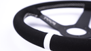 Grip Royal Brute 350mm Deep Dish Steering Wheel w/ Black Suede Grip, White Stitching, and White TDC Stripe - GRSW - BRT - S - BKWH - TDCWH - Subimods.com