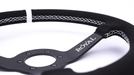 Grip Royal Brute 350mm Deep Dish Steering Wheel w/ Black Suede Grip, White Stitching, and White TDC Stripe - GRSW - BRT - S - BKWH - TDCWH - Subimods.com