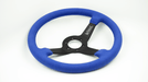 Grip Royal Brute 350mm Deep Dish Steering Wheel w/ Blue Suede Grip and Blue Stitching - GRSW - BRT - S - BLBL - Subimods.com
