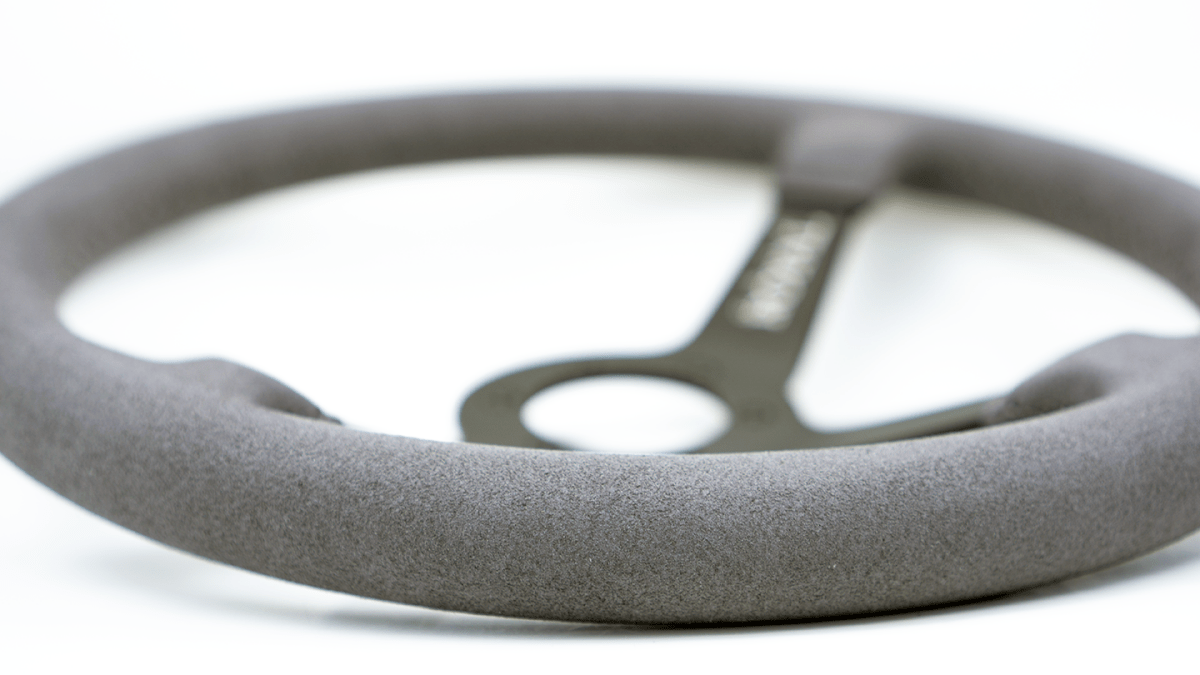 Grip Royal Brute 350mm Deep Dish Steering Wheel w/ Grey Suede Grip and Grey Stitching - GRSW - BRT - S - GYGY - Subimods.com