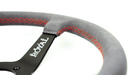 Grip Royal Brute 350mm Deep Dish Steering Wheel w/ Grey Suede Grip and Red Stitching - GRSW - BRT - S - GYRD - Subimods.com