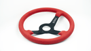 Grip Royal Brute 350mm Deep Dish Steering Wheel w/ Red Suede Grip, and Red Stitching - GRSW - BRT - S - RDRD - Subimods.com