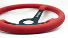 Grip Royal Brute 350mm Deep Dish Steering Wheel w/ Red Suede Grip, and Red Stitching - GRSW - BRT - S - RDRD - Subimods.com