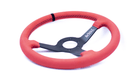 Grip Royal Brute 350mm Deep Dish Steering Wheel w/ Red Suede Grip, Red Stitching, and Black TDC Stripe - GRSW - BRT - S - RDBK - TDCBK - Subimods.com