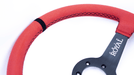Grip Royal Brute 350mm Deep Dish Steering Wheel w/ Red Suede Grip, Red Stitching, and Black TDC Stripe - GRSW - BRT - S - RDBK - TDCBK - Subimods.com