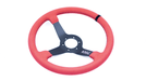 Grip Royal Brute 350mm Deep Dish Steering Wheel w/ Red Suede Grip, Red Stitching, and Black TDC Stripe - GRSW - BRT - S - RDBK - TDCBK - Subimods.com