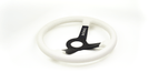 Grip Royal Brute Ghost 350mm Deep Dish Steering Wheel w/ White Leather Grip, and White Stitching - GRSW - BRT - L - WHWH - Subimods.com