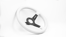 Grip Royal Brute Ghost 350mm Deep Dish Steering Wheel w/ White Leather Grip, and White Stitching - GRSW - BRT - L - WHWH - Subimods.com